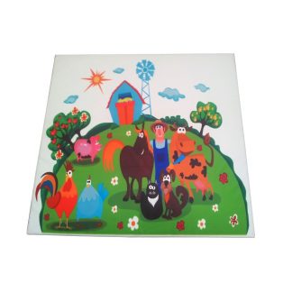 Funky Farmyard - Padded Picture Mat